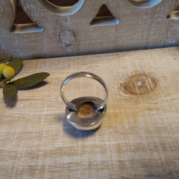 OCEAN JASPER SILVER PLATED RING NWOT - Picture 6 of 6